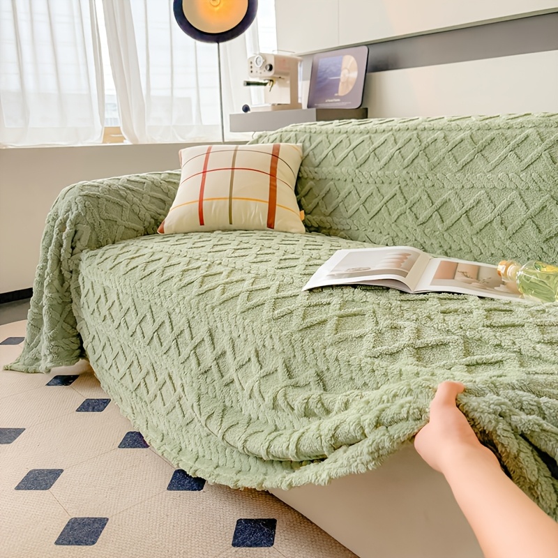 1pc Modern Jacquard Shu Velveteen Sofa Throw Cover - Pet Friendly Slipcover with Soft Plush Feel - Machine Washable, Non-Printing Single Piece Couch Protector for Home Decor - Fits Armchair to 4-Seater Sectional Sofas - Image 22