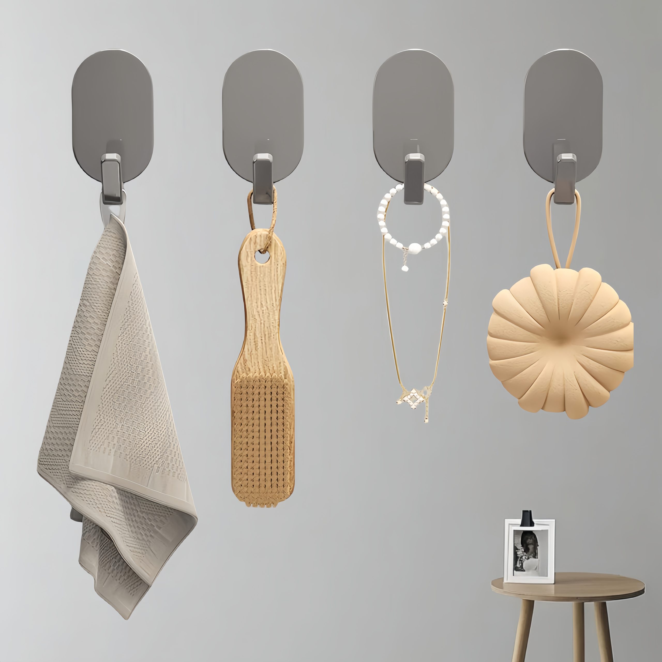 6u002F 12pcs Heavy-Duty Adhesive Hooks - No Drilling Required, Perfect for Bathrooms And Toilets, Multifunctional Wall-Mounted Hangers, Modern Wall-Mounted Hangers, Easy to Install Hooks, Bathroom Towel Rack - Image 14