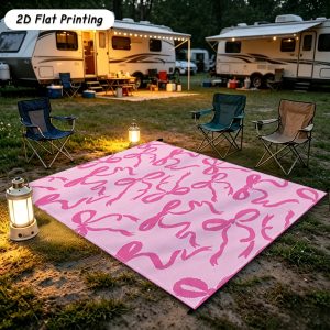 2D Flat Printing, 1pc Camping Mat, Free Tote Bag 4 Tent Pegs, Outdoor Mat, Washable Outdoor Patio Mat, Plastic Straw Mat, Suitable for Courtyards, Patios, Decks, Rvs, Picnics, Porches, Balconies, Area Mats, Home Decor for, 2D Flat