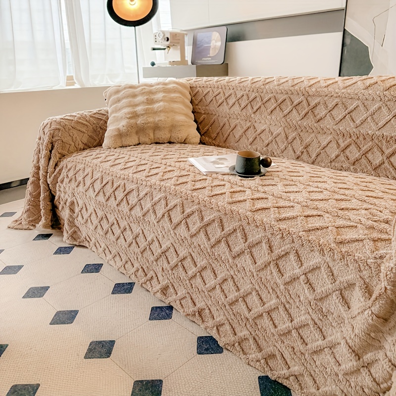 1pc Modern Jacquard Shu Velveteen Sofa Throw Cover - Pet Friendly Slipcover with Soft Plush Feel - Machine Washable, Non-Printing Single Piece Couch Protector for Home Decor - Fits Armchair to 4-Seater Sectional Sofas - Image 15