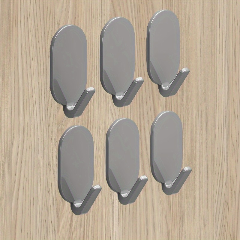 6u002F 12pcs Heavy-Duty Adhesive Hooks - No Drilling Required, Perfect for Bathrooms And Toilets, Multifunctional Wall-Mounted Hangers, Modern Wall-Mounted Hangers, Easy to Install Hooks, Bathroom Towel Rack - Image 8