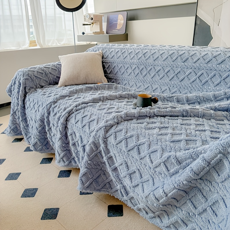 1pc Modern Jacquard Shu Velveteen Sofa Throw Cover - Pet Friendly Slipcover with Soft Plush Feel - Machine Washable, Non-Printing Single Piece Couch Protector for Home Decor - Fits Armchair to 4-Seater Sectional Sofas - Image 21